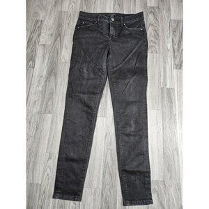 (3/$35) Ann Taylor Jeans Womens 2 Black The Skinny Stretch Denim Mid Rise Pants